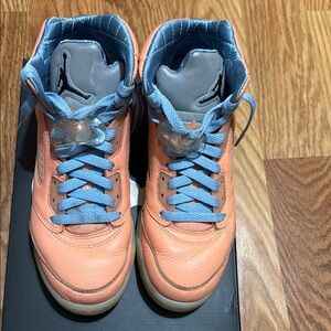 Jordan Athletic Shoes in Peach and Blue